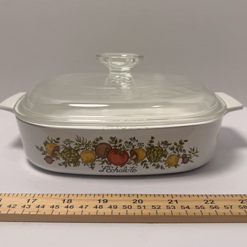 Corning Ware A-8-B L'Echalote Spice of Life Corningware Bake Dish with Pyrex Lid